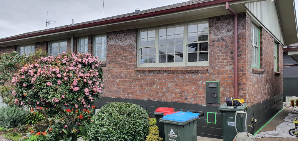 House before brick bagging