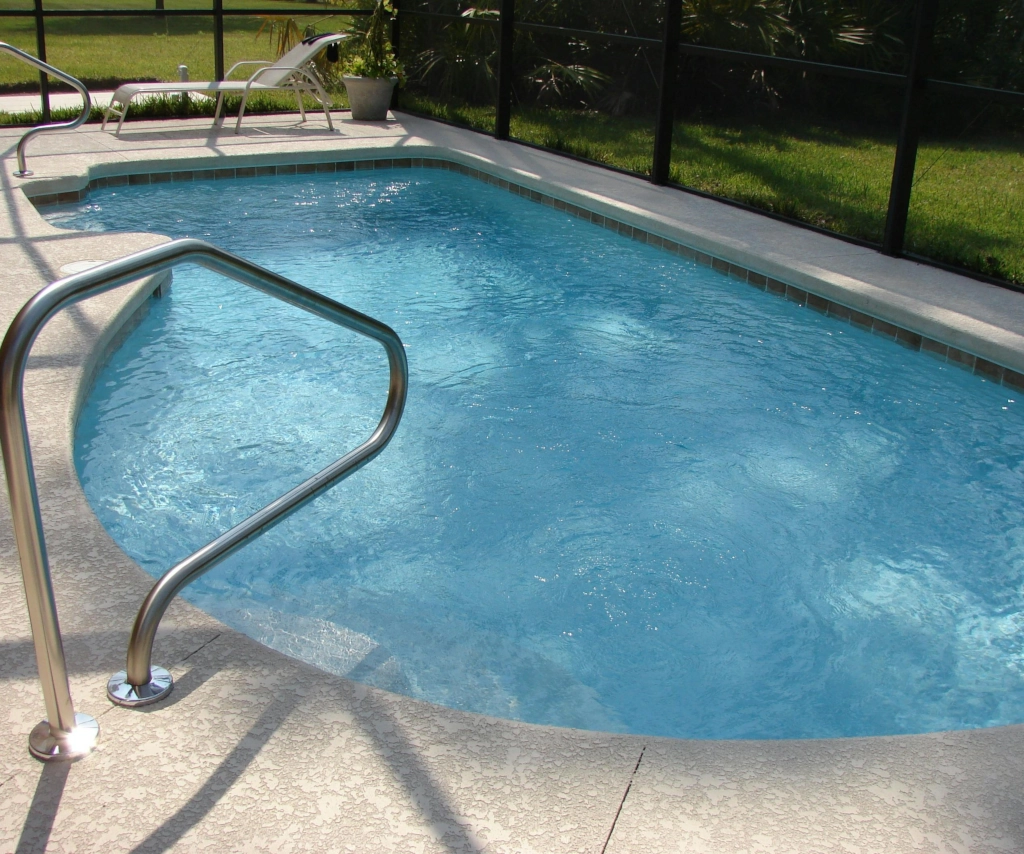 Freshly painted pool